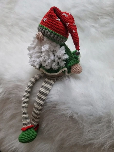 Noel Baba Ely Amigurumi Organik Oyuncak - Resim 2
