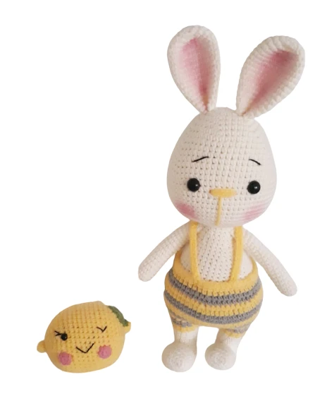 Tavşan Sunny ve Şeker Limonu Amigurumi Organik Oyuncak ürün görseli 1