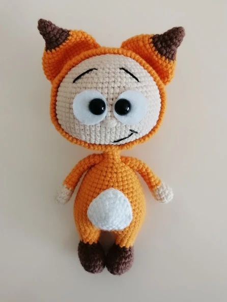 Tilki Kostümlü Mini Bonnie Amigurumi Organik Oyuncak ürün görseli 1