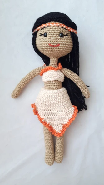 Pocahontas Bebek Amigurumi Organik Oyuncak ürün görseli 1