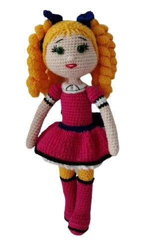 Şeker Kız Candy Bebek Amigurumi Organik Oyuncak ürün görseli 1