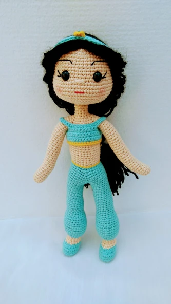 Prenses Jasmine Bebek Amigurumi Organik Oyuncak ürün görseli 1