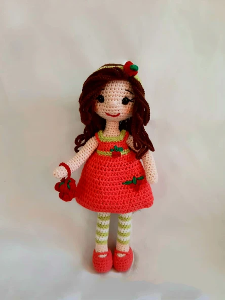 Sevimli Çilek Bebek Amigurumi Organik Oyuncak ürün görseli 1