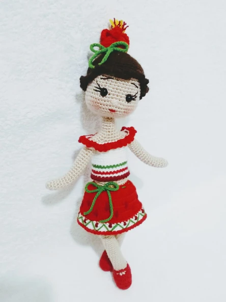 Nar Tanesi Bebek Amigurumi Organik Oyuncak ürün görseli 1