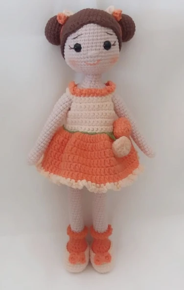 Şeftali Bebek Amigurumi Organik Oyuncak ürün görseli 1