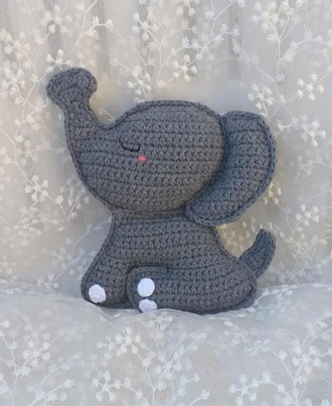 Maskot Bebek Fil Amigurumi Organik Oyuncak ürün görseli 1
