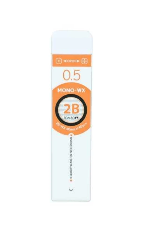Tombow MONO-WX Profesyonel Kurşun Kalem Ucu 0.5 mm 2B 40lı Tüp ürün görseli 1