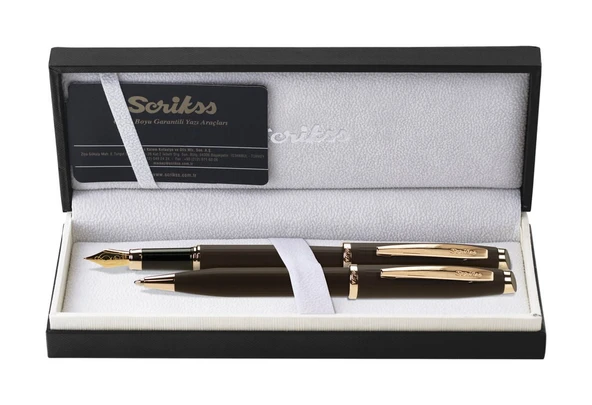 Scrikss Oscar 39 Dolma Kalem ve Tükenmez Kalem İkili Set Rose Gold ürün görseli 1