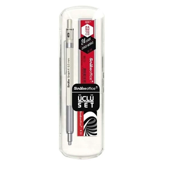 Scrikss Graph-X Versatil Kalem 3lü Set 0.5mm BEYAZ ürün görseli 1