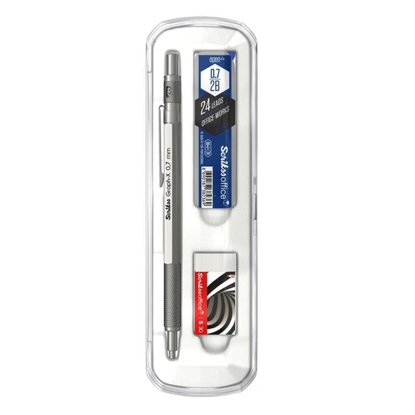Scrikss Graph-X Versatil Kalem 3lü Set 0.7mm KURŞUN GRİ ürün görseli 1