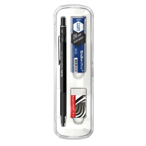 Scrikss Graph-X Versatil Kalem 3lü Set 0.7mm MAT SİYAH ürün görseli 1