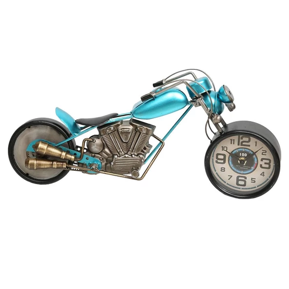 Lucky Art Metal Mavi Motorsiklet Saat ürün görseli 1