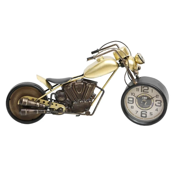 Lucky Art Metal Gold Motorsiklet Saat ürün görseli 1