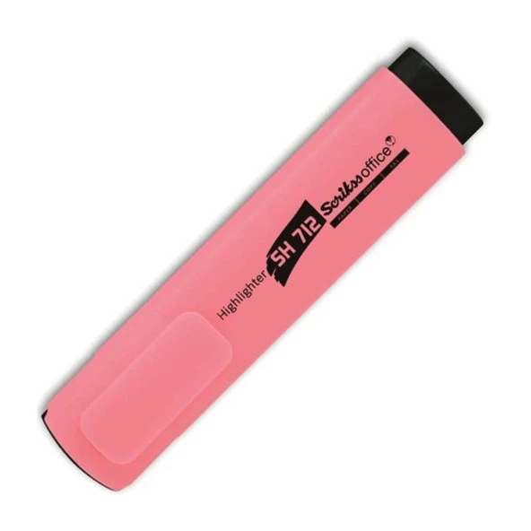 Scrikss SH712 Fosforlu Kalem PASTEL PEMBE ürün görseli 1
