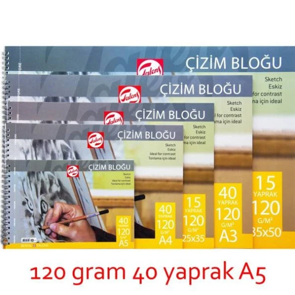 Talens Çizim Bloğu 120 gr 40 yp A5 ürün görseli 1