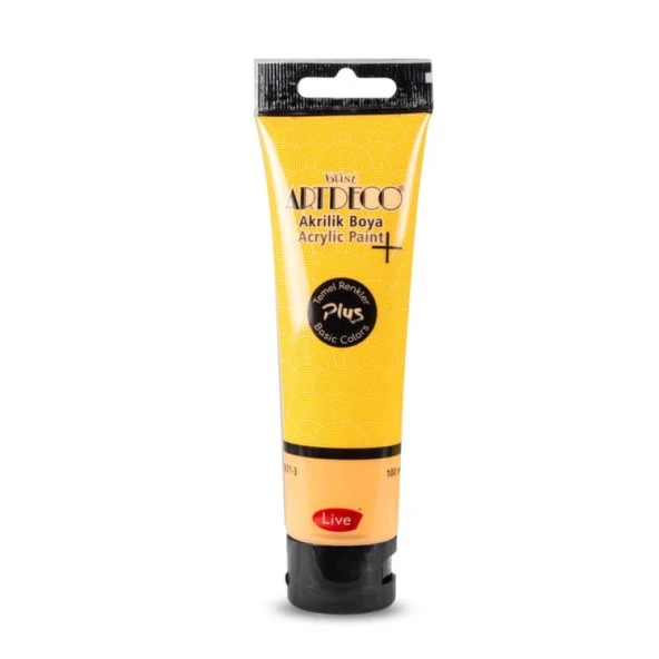 Artdeco Plus Akrilik Boya 100ml Tüp Koyu Sarı 408 ürün görseli 1