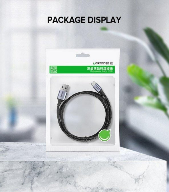 Ugreen 2.4A USB to Mikro Usb Kablo 100Cm - Resim 4
