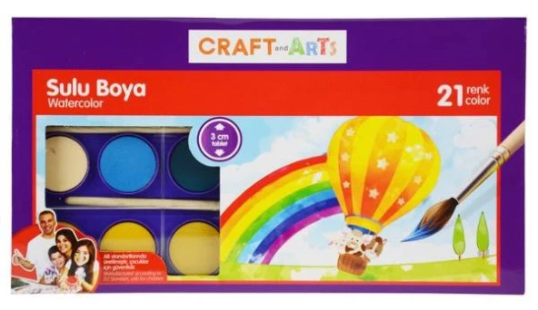 Craft and Arts Sulu Boya 21 Renk ürün görseli 1
