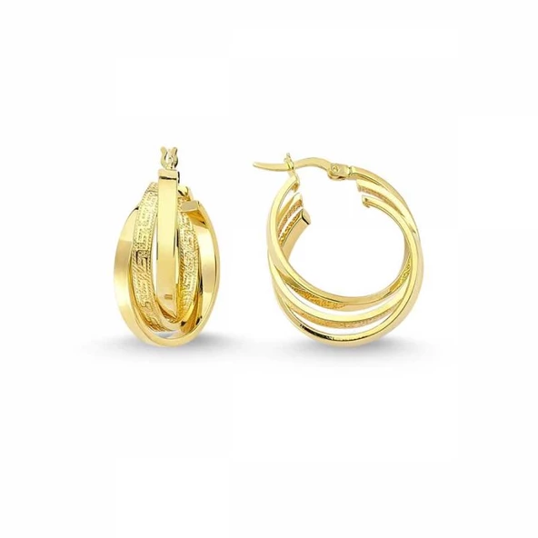 Altın İtaly Halka Küpe ürün görseli 1