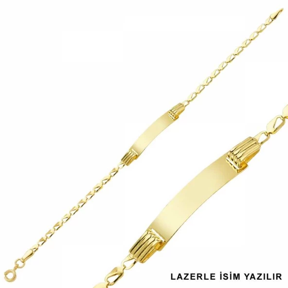 Altın Çocuk Bileklik Lazerle İsim Yazılır ürün görseli 1
