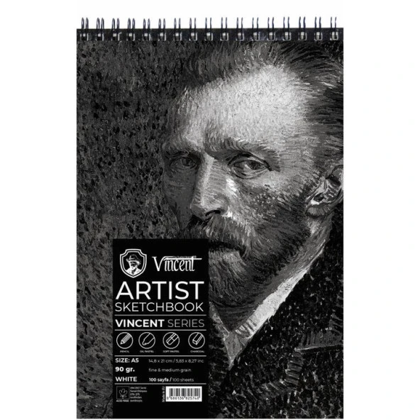 Vincent Artist Sketchbook White 90 gr A5 100 Sayfa ürün görseli 1