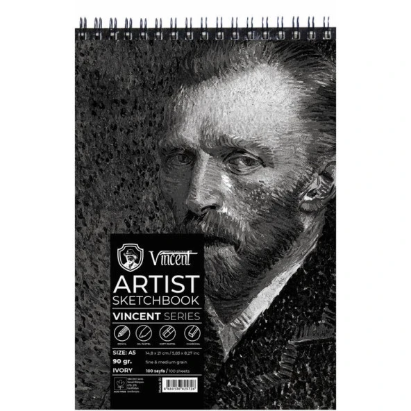 Vincent Artist Sketchbook Ivory 90 gr A5 100 Sayfa ürün görseli 1