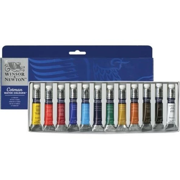 Winsor & Newton Cotman Tüp Sulu Boya 12 Renk x 8 ml. ürün görseli 1