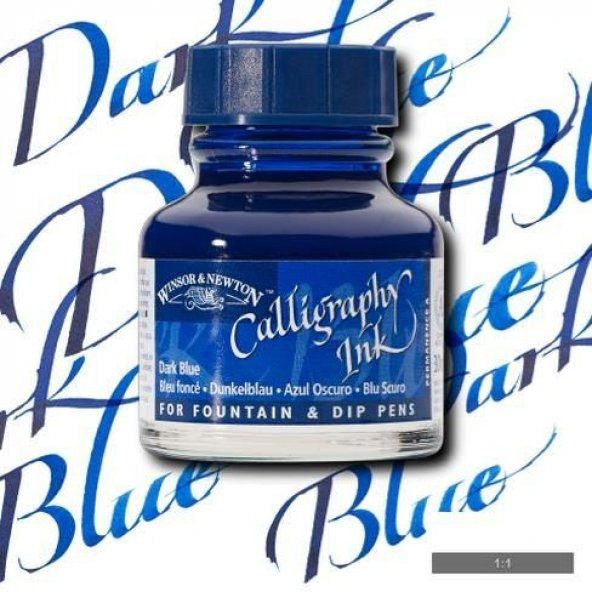 Winsor & Newton Kaligrafi Mürekkebi 30 ml. 222 DARK BLUE ürün görseli 1