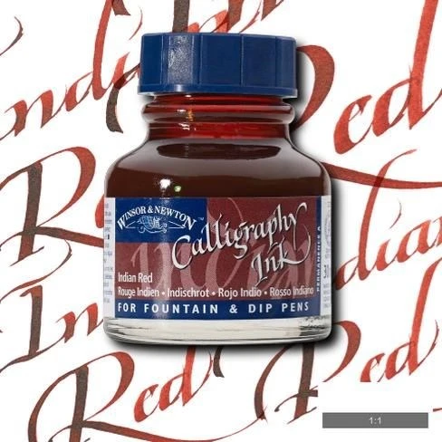Winsor & Newton Kaligrafi Mürekkebi 30 ml. 317 INDIAN RED ürün görseli 1