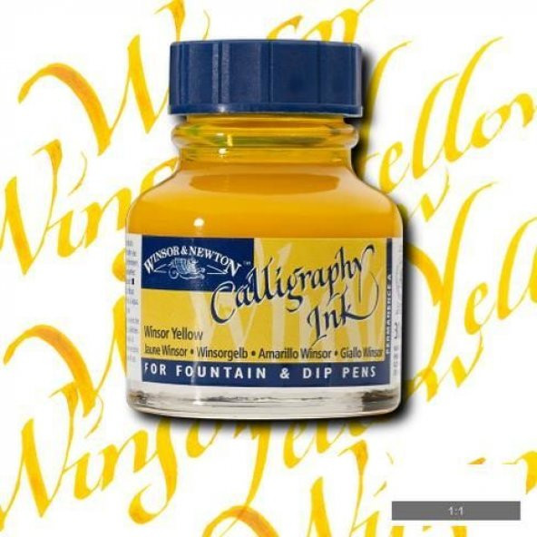 Winsor & Newton Kaligrafi Mürekkebi 30 ml. 730 WINSOR YELLOW ürün görseli 1