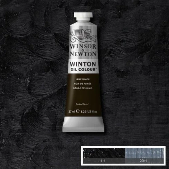 Winsor & Newton Winton Yağlı Boya 37 ml. 25 Lamp Black ürün görseli 1