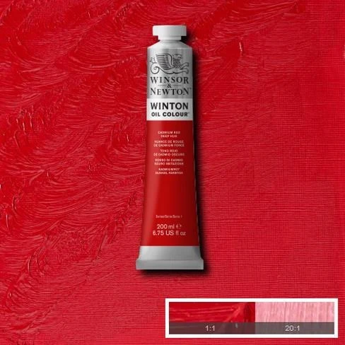 Winsor & Newton Winton Yağlı Boya 200 ml.  6 Cadmium Red Deep Hue ürün görseli 1