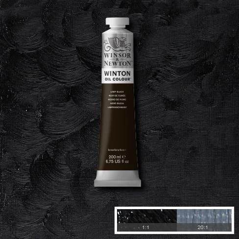 Winsor & Newton Winton Yağlı Boya 200 ml. 25 Lamp Black ürün görseli 1