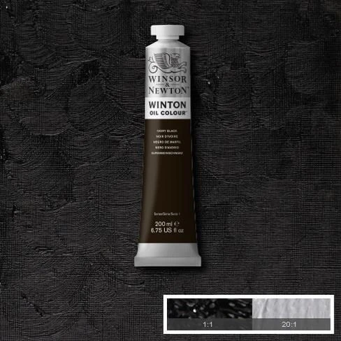 Winsor & Newton Winton Yağlı Boya 200 ml. 24 Ivory Black ürün görseli 1