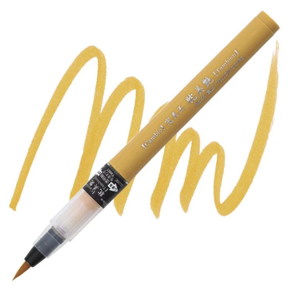 Kuretake Cambio Tambien Brush Pen No:44 YELLOW OCHRE ürün görseli 1