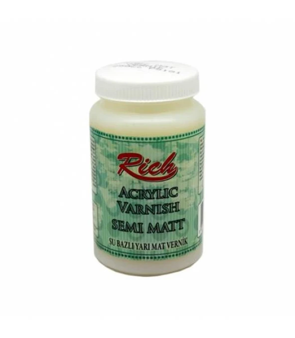 Rich Su Bazlı Vernik YARI MAT (Semi Matt Acrylic Varnish) 250 cc. ürün görseli 1