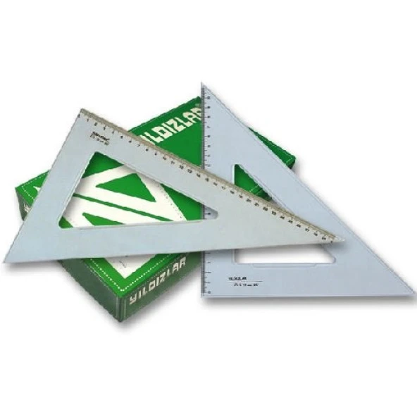 Yıldızlar Plastik Gönye Seti 32 cm. (30-60-90 ve 45-45-90) ürün görseli 1