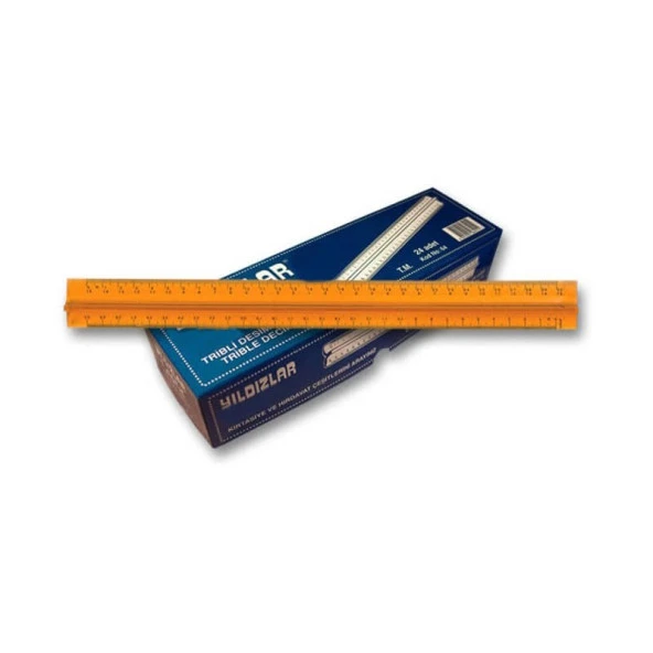 Yıldızlar Plastik Tribli Desimetre Cetvel 30 cm ürün görseli 1