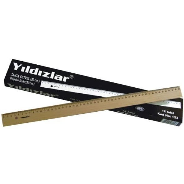 Yıldızlar Tahta Cetvel 50 cm. ürün görseli 1