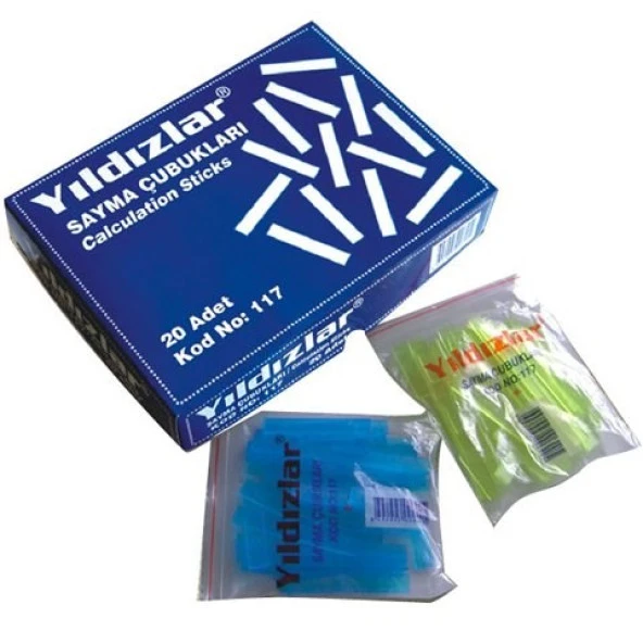Yıldızlar Plastik Sayma Çubukları ürün görseli 1