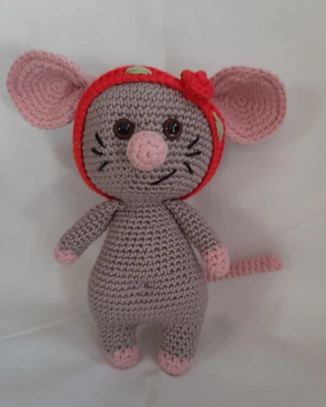 Sevimli Farecik Amigurumi Organik Oyuncak ürün görseli 1