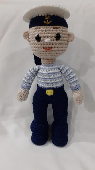 Denizci Tayfa Bebek Amigurumi Organik Oyuncak ürün görseli 1