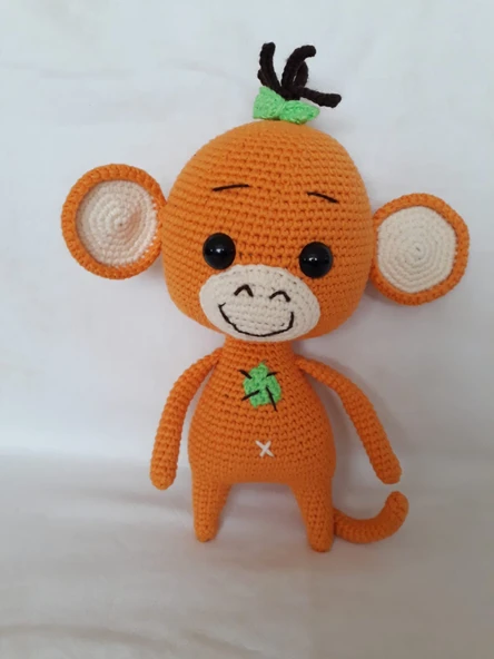 Maymun Kiki Amigurumi Organik Oyuncak ürün görseli 1