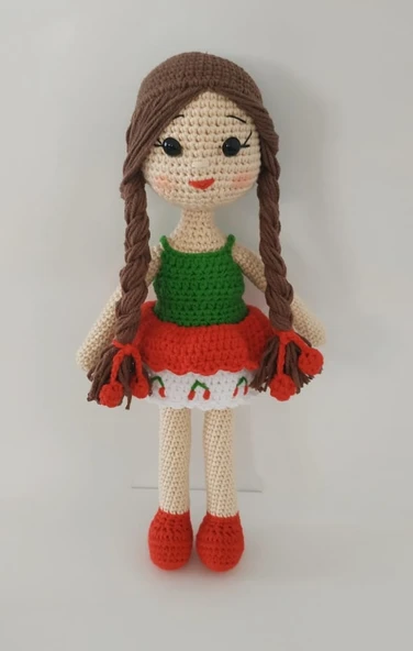 Kiraz Bebek Amigurumi Organik Oyuncak ürün görseli 1