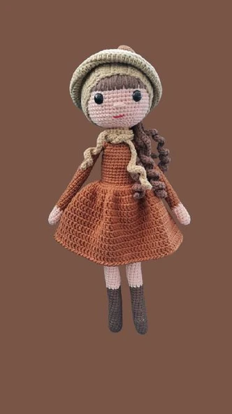 Tarçın Güz Bebek Amigurumi Organik Oyuncak ürün görseli 1