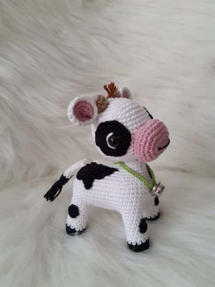 Maskot Buzu Sevimli Buzağı Amigurumi Organik Oyuncak ürün görseli 1