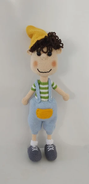 Bahçıvan Bebek Amigurumi Organik Oyuncak ürün görseli 1