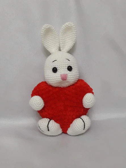 Kalpli Tavşan Amigurumi Organik Oyuncak ürün görseli 1