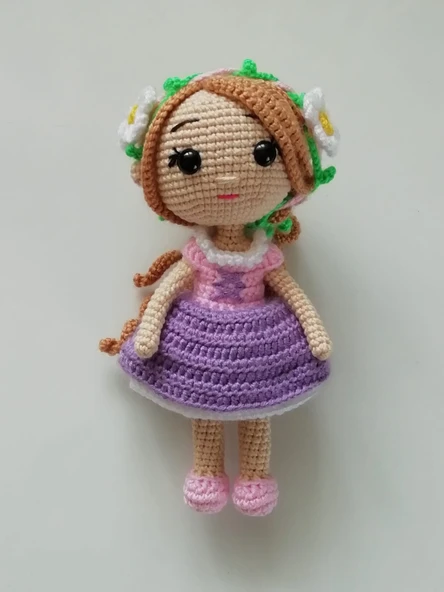 Maskot Rapunzel Bebek Amigurumi Organik Oyuncak ürün görseli 1