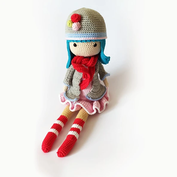 Böğürtlenli Kış Bebeği Amigurumi Organik Oyuncak ürün görseli 1